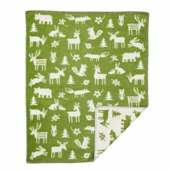 Klippan Yllefabrik Forest Wollen Babydeken Katoen