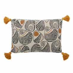 Bloomingville Kussen Gele Kwastjes 40x60 Cm