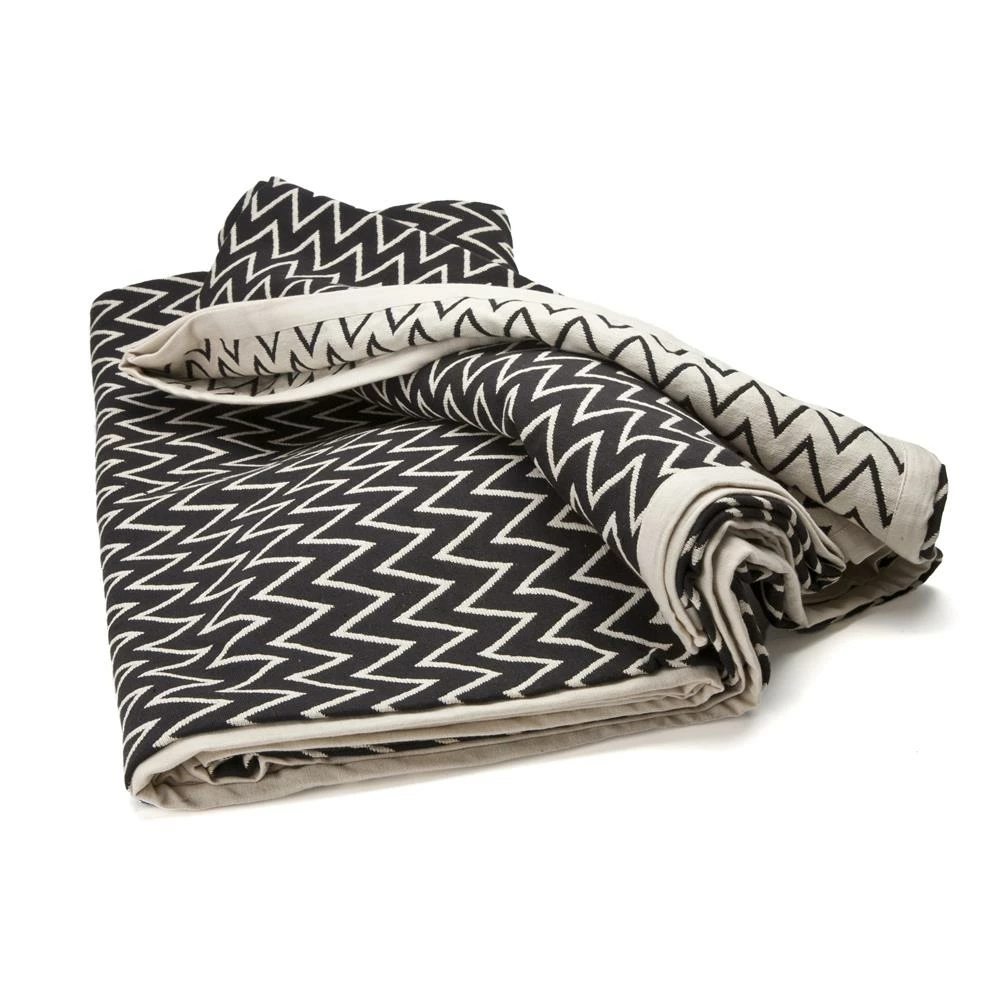 Zigzag Bedsprei Zwart 3 Zigzag Bedsprei Zwart